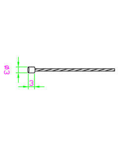 CABLE SOUPLE A 1,2mm L=2.5m/TETE=3x3 - SACHET INDIVIDUEL RH-99-0320-Câbles souples 